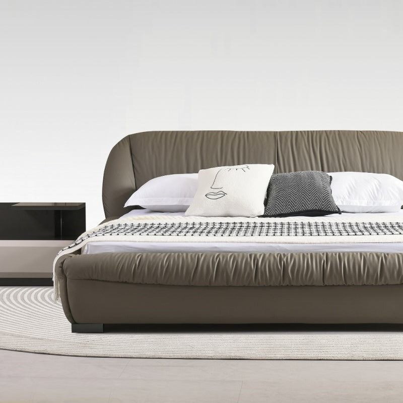The soft and high-end backrest sofa with light luxury leather is suitable for hotels-海智集-
