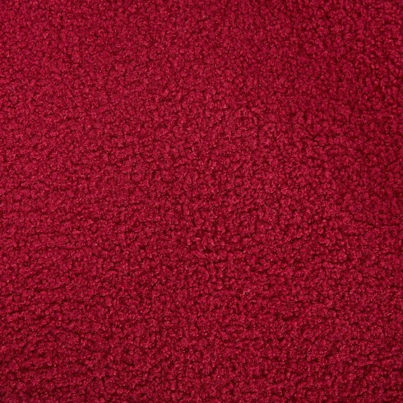 Contemporary Upholstered Accent/Dining Chair Set of 2 - Red Teddy Velvet Fabric with Sturdy Steel Frame-海智集-Default-