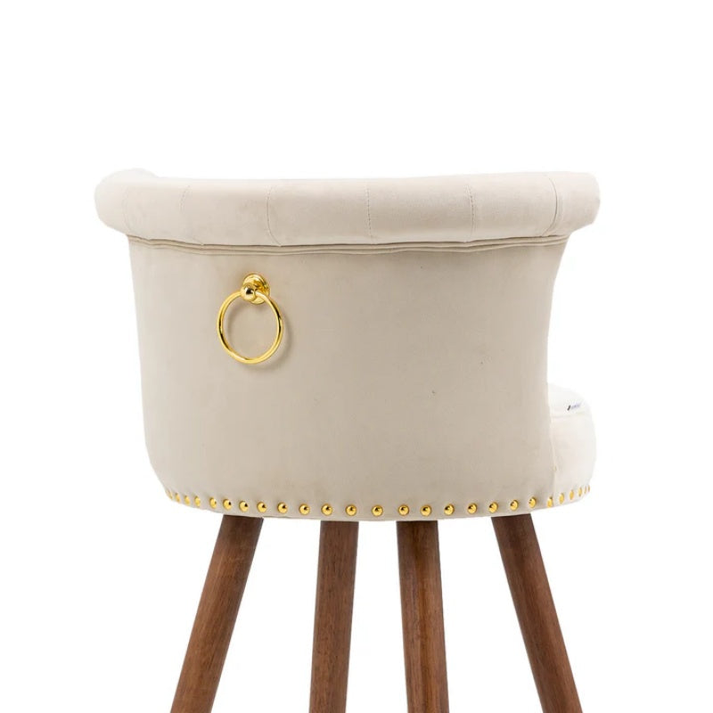 COOLMORE Swivel Bar Stools with Backrest Footrest ,with a fixed height of 360 degrees-海智集-Default-