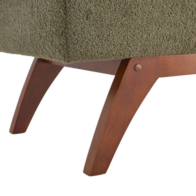 COOLMORE Teddy wool fabric, solid wood feet for solid weighing, and bed end stool with storage function-海智集-Default-