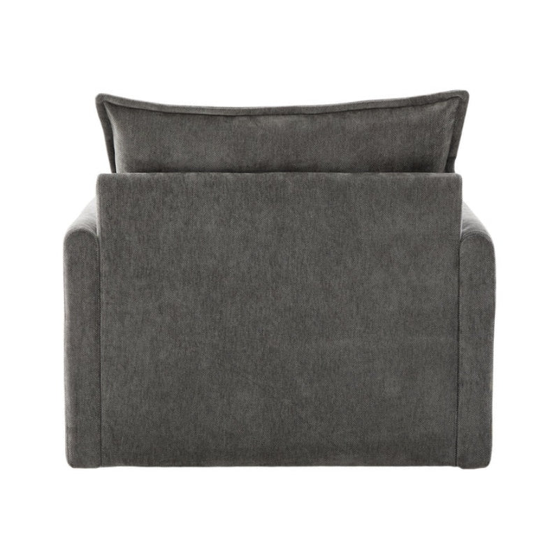 UNITED WE WIN Swivel Barrel Chair - Mid Century Modern Chair, Thick Padded Arm Chair with Solid Metal Base, Comfortable Single Sofa Chair, Swivel Accent Chair for Living Room Bedroom-海智集-Default-