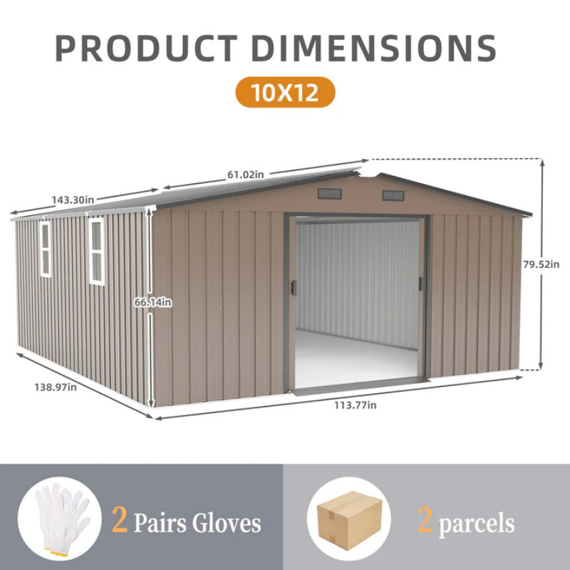 Campcraft 0.25mm color steel plate, surface protective film, Two daylight Windows, A practical and thoughtful gift,two colors can be freely selected storage sheds-海智集-Default-