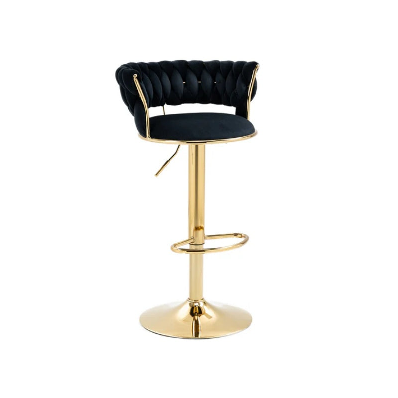 COOLMORE Swivel Bar Stools Adjustable Counter Height Chairs with Footrest for Kitchen, Dining Room-海智集-Default-