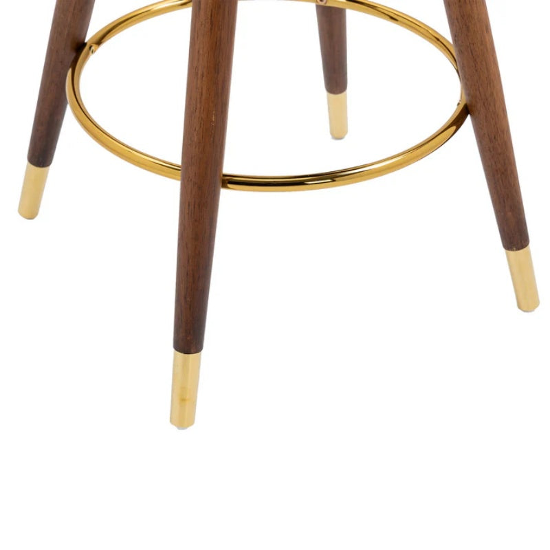 COOLMORE Swivel Bar Stools with Backrest Footrest ,with a fixed height of 360 degrees-海智集-Default-