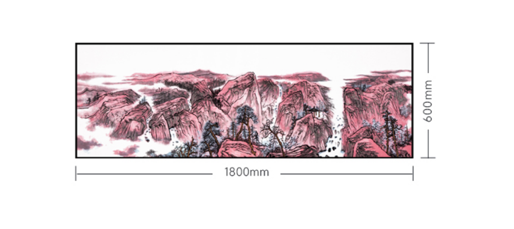 Decorative Art-The entire mountain range is bathed in red-海智集-
