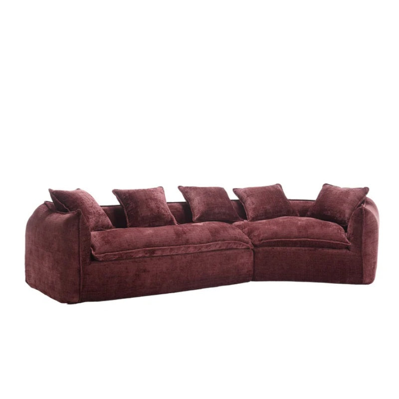 Modular Sectional Sofa, U-Shaped Couch with Sofa for five & Pillows, Modern Minimalist chenille Fabric Large Comfy Cloud Sofas, Living Room Furniture Sets-海智集-Default-