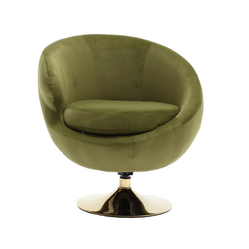 360 Degree Swivel Cuddle Barrel Accent Chairs, Round Armchairs with Wide Upholstered, Fluffy Fabric Chair for Living Room, Bedroom, Office, Waiting Rooms-海智集-Default-