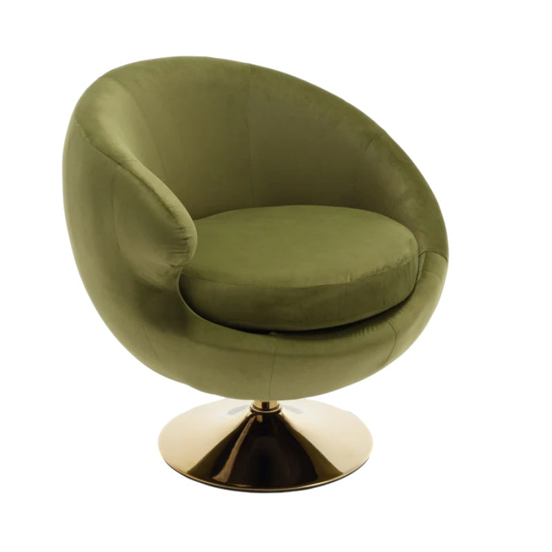 360 Degree Swivel Cuddle Barrel Accent Chairs, Round Armchairs with Wide Upholstered, Fluffy Fabric Chair for Living Room, Bedroom, Office, Waiting Rooms-海智集-Default-