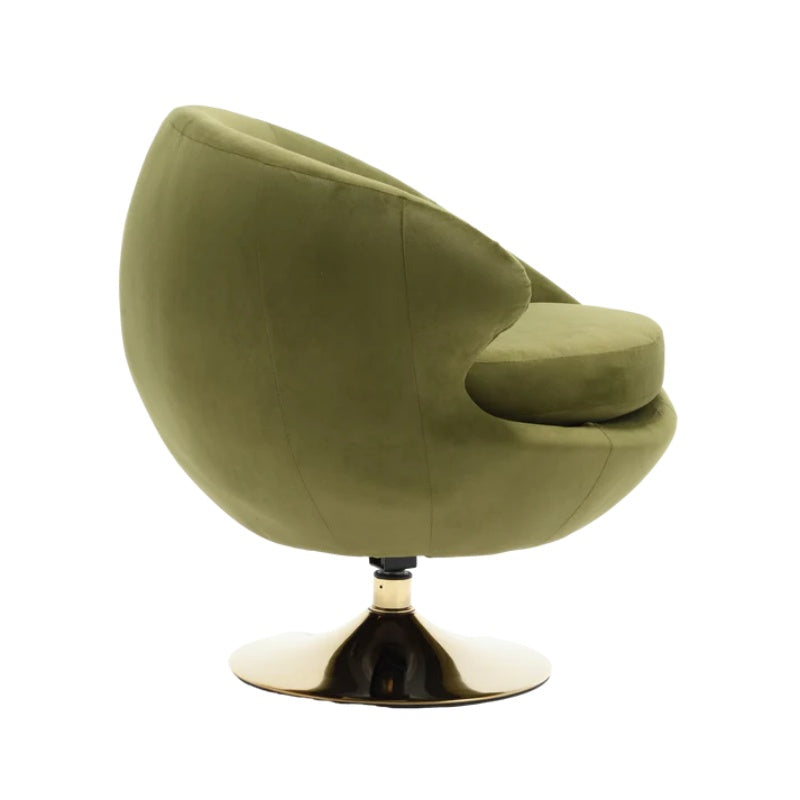360 Degree Swivel Cuddle Barrel Accent Chairs, Round Armchairs with Wide Upholstered, Fluffy Fabric Chair for Living Room, Bedroom, Office, Waiting Rooms-海智集-Default-