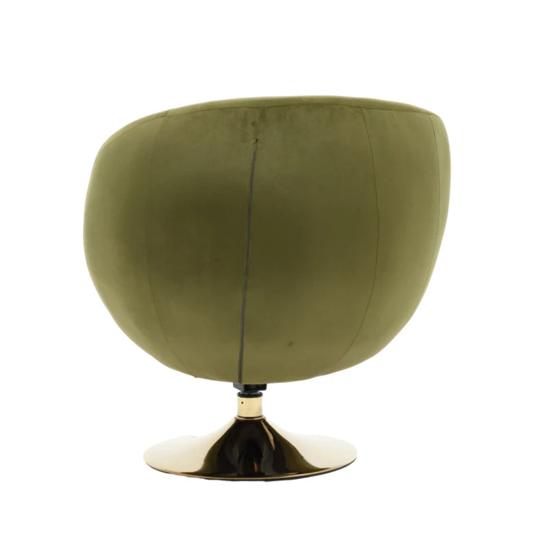 360 Degree Swivel Cuddle Barrel Accent Chairs, Round Armchairs with Wide Upholstered, Fluffy Fabric Chair for Living Room, Bedroom, Office, Waiting Rooms-海智集-Default-