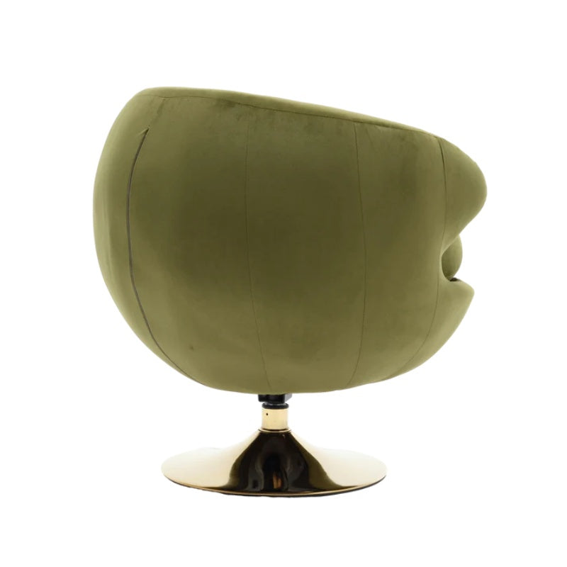 360 Degree Swivel Cuddle Barrel Accent Chairs, Round Armchairs with Wide Upholstered, Fluffy Fabric Chair for Living Room, Bedroom, Office, Waiting Rooms-海智集-Default-