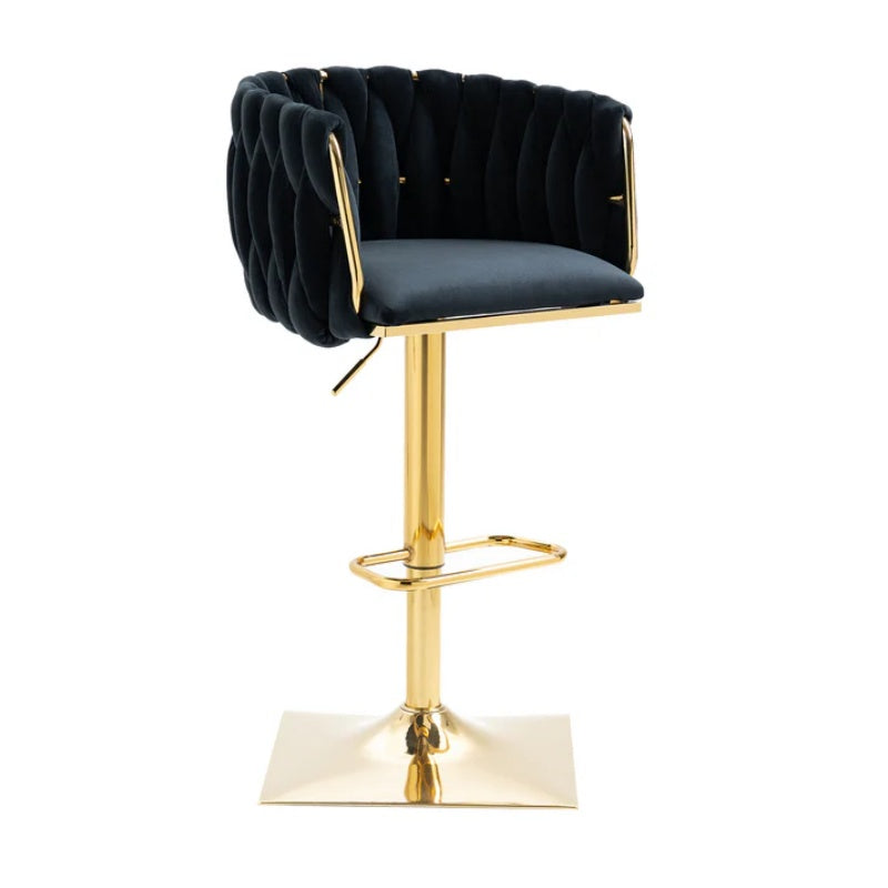 COOLMORE Vintage Bar Stools with Back and Footrest Counter Height Dining Chairs 2PC/SET-海智集-Default-