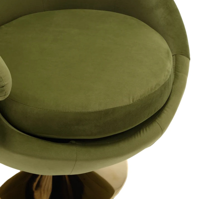 360 Degree Swivel Cuddle Barrel Accent Chairs, Round Armchairs with Wide Upholstered, Fluffy Fabric Chair for Living Room, Bedroom, Office, Waiting Rooms-海智集-Default-