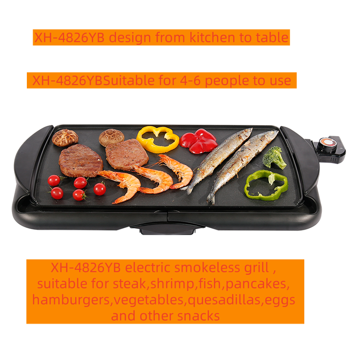 Factory Quality Non Stick Indoor Smokeless Electric Grill Bbq Aluminum Griddles Barbeque Electric Grills-海智集-