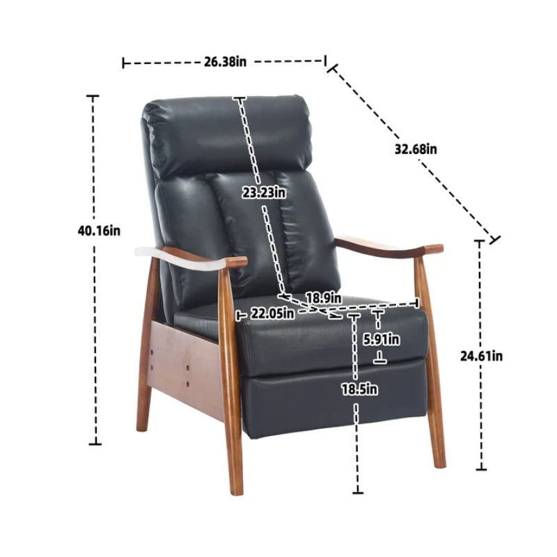 COOLMORE Wood Frame Armchair, Modern Accent Chair Lounge Chair for Living Room-海智集-Default-