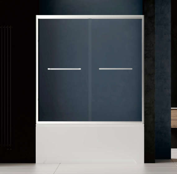 Flat-opening one-line ultra-narrow stainless steel shower enclosure partition, tempered glass bathroom sliding door, custom-made bathroom for bathing-海智集-