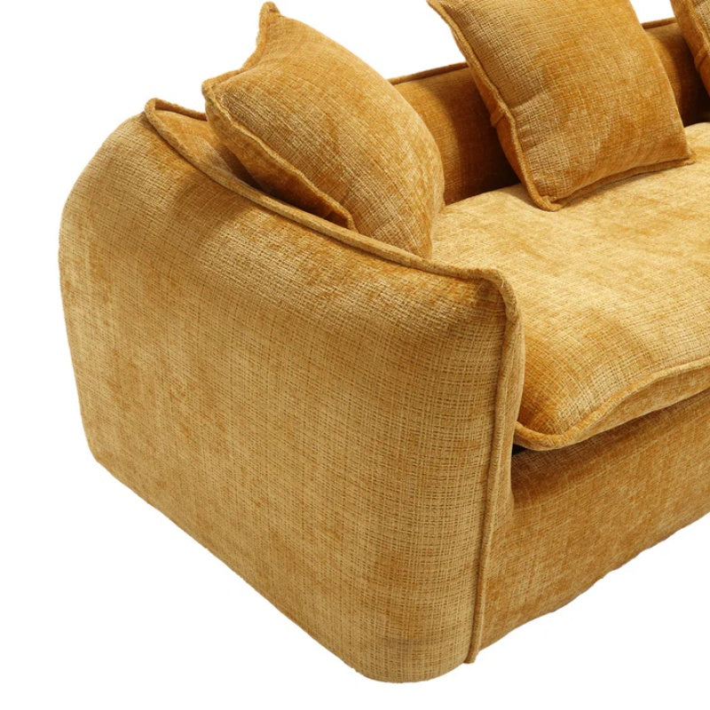 Modular Sectional Sofa, U-Shaped Couch with Sofa for five & Pillows, Modern Minimalist chenille Fabric Large Comfy Cloud Sofas, Living Room Furniture Sets-海智集-Default-