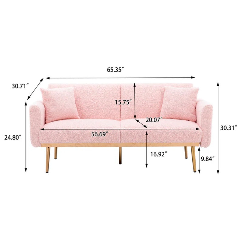 COOLMORE Velvet Sofa , Accent sofa .loveseat sofa with metal feet-海智集-Default-