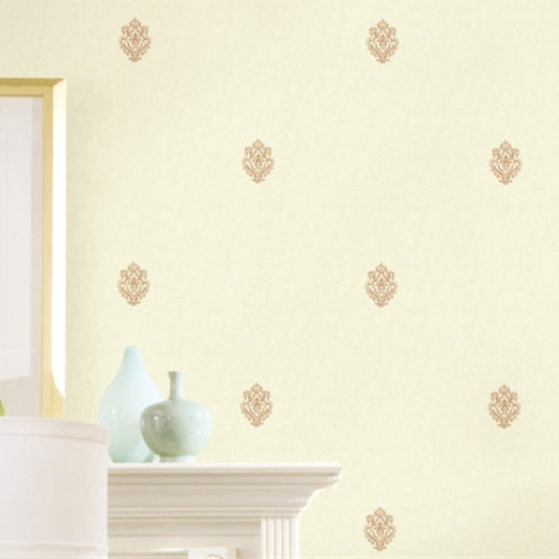 Parisian Flower Wallpaper: An elegant living room crafted with embroidered wall fabric-海智集-