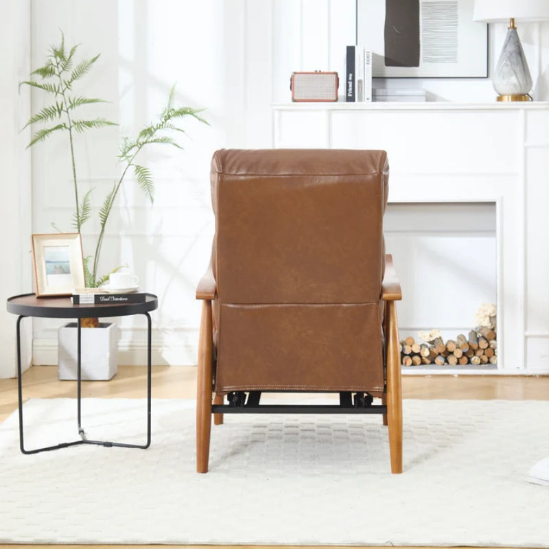 COOLMORE Wood Frame Armchair, Modern Accent Chair Lounge Chair for Living Room-海智集-Default-