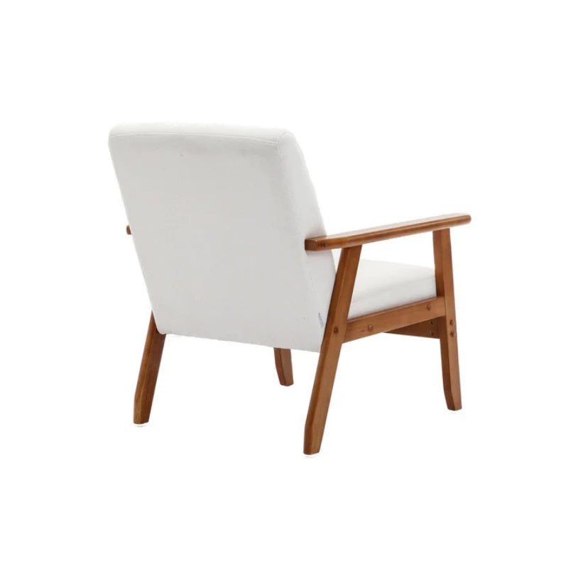 Leisure Chair with Solid Wood Armrest and Feet, Mid-Century Modern Accent chair, for Living Room Bedroom Studio chair-海智集-Default-