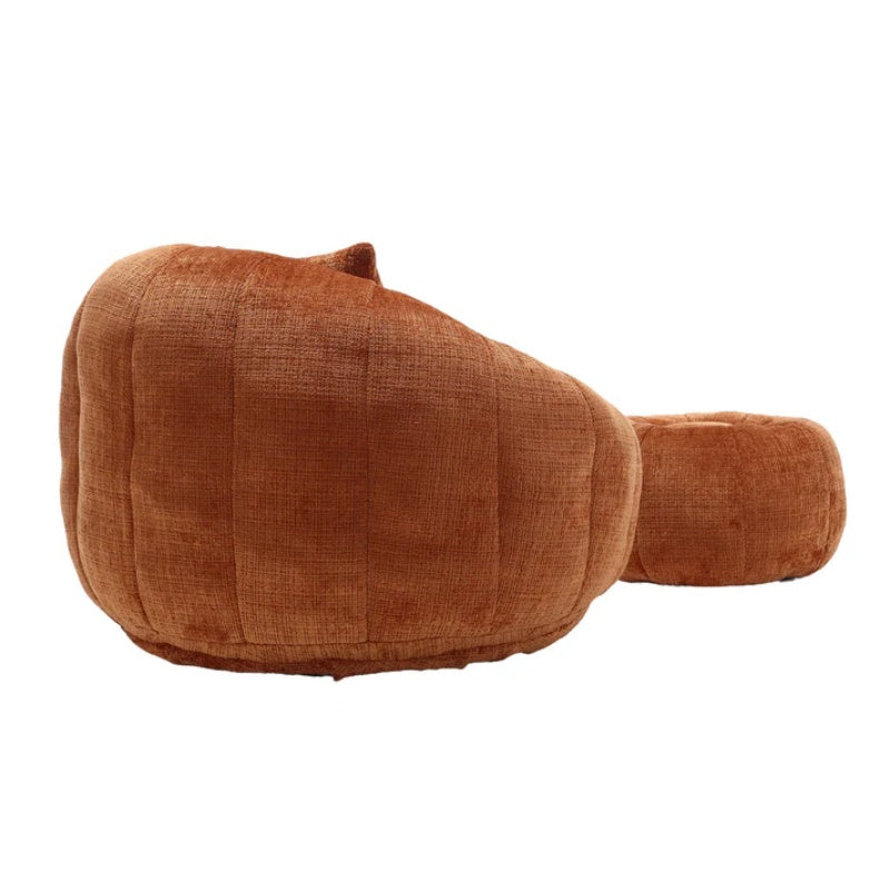 COOLMORE Modern Extra Large Round Bean Bag Chair with Footrest for Living Room, Chenille Fabric Lazy Sofa with Pillow for Adults, Teenagers,Child, Suitable for Bedroom, Dormitory, Study Room-海智集-Default-
