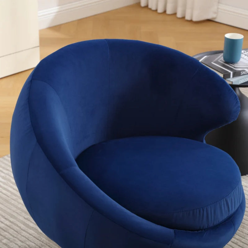 360 Degree Swivel Cuddle Barrel Accent Chairs, Round Armchairs with Wide Upholstered, Fluffy Fabric Chair for Living Room, Bedroom, Office, Waiting Rooms-海智集-Default-