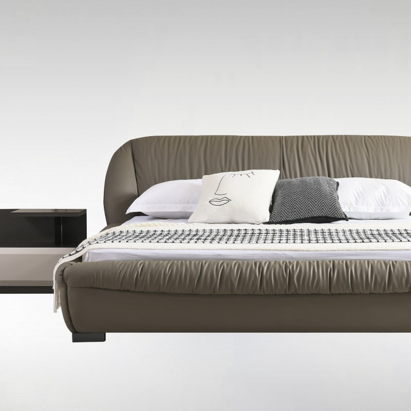 The soft and high-end backrest sofa with light luxury leather is suitable for hotels-海智集-