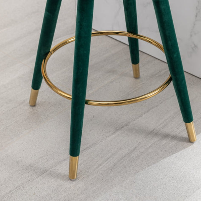 COOLMORE Counter Height Bar Stools Set of 2 for Kitchen Counter Solid Wood Legs with a fixed height of 360 degrees-海智集-Default-