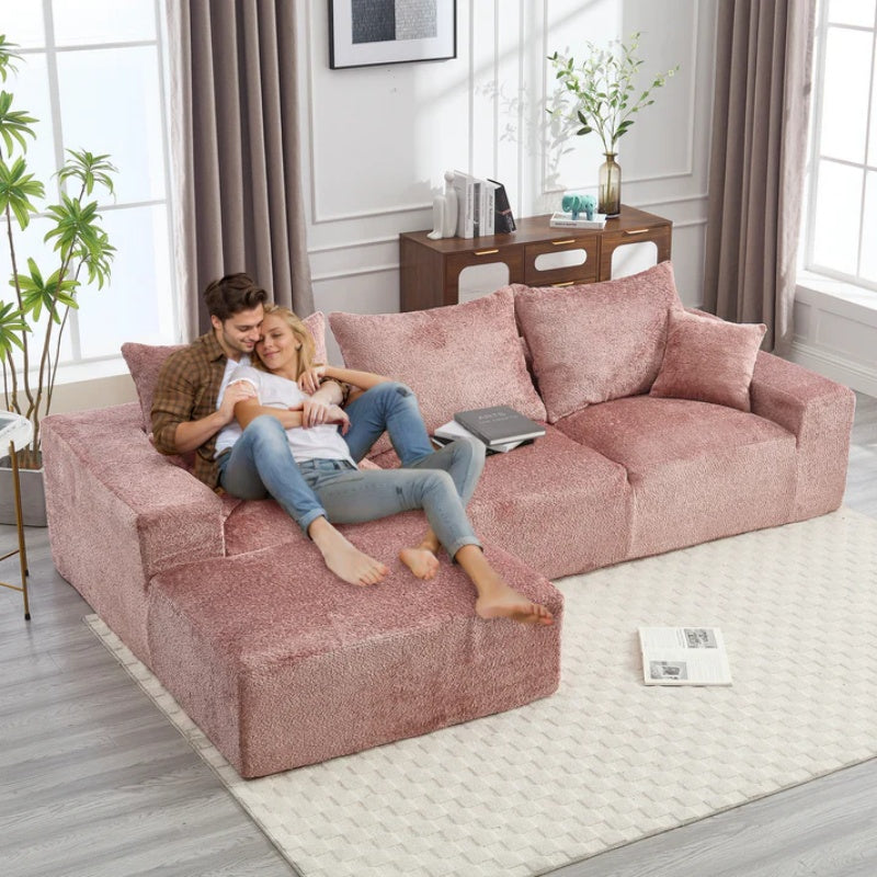 UNITED WE WIN Stylish fabric, excellent touch, L-shaped design, intimate comfort, large seated depth, free stretch, random combination, flexible, full compression, no installation of the sofa-海智集-Default-