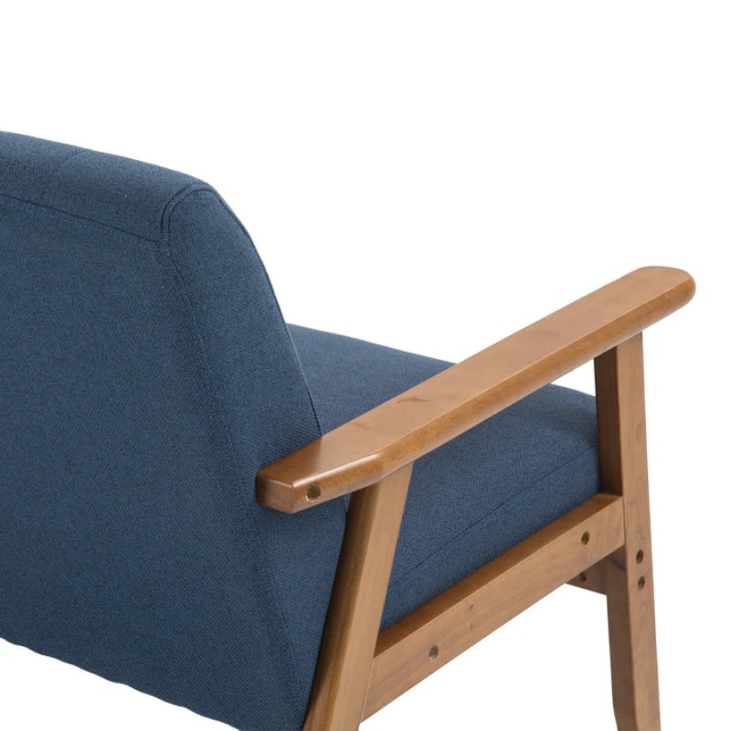 COOLMORE Mid-Century Modern Solid Loveseat Sofa Upholstered Linen Loveseat, 2-Seat Upholstered Loveseat Sofa Modern Couch-海智集-Default-