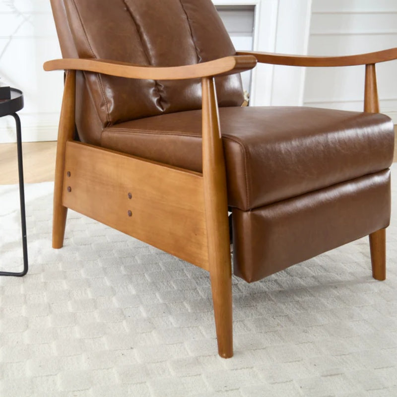 COOLMORE Wood Frame Armchair, Modern Accent Chair Lounge Chair for Living Room-海智集-Default-