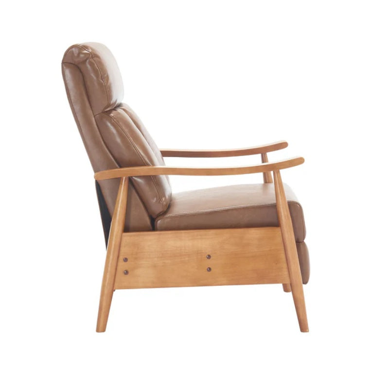 COOLMORE Wood Frame Armchair, Modern Accent Chair Lounge Chair for Living Room-海智集-Default-