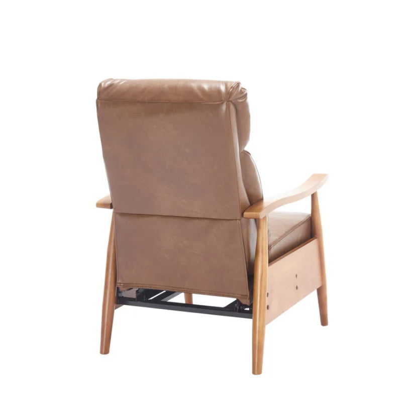 COOLMORE Wood Frame Armchair, Modern Accent Chair Lounge Chair for Living Room-海智集-Default-