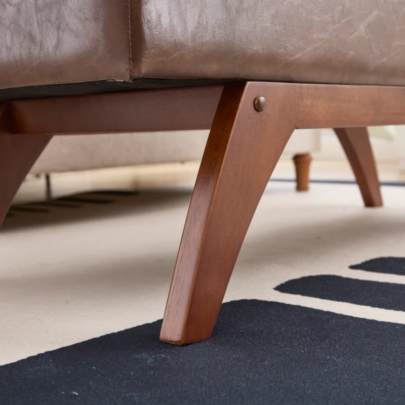 COOLMORE Teddy wool fabric, solid wood feet for solid weighing, and bed end stool with storage function-海智集-Default-