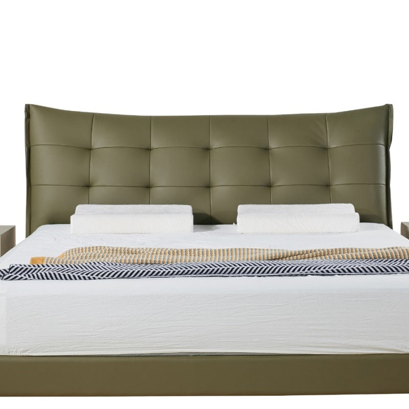Jinxuan Series Genuine Leather Bed Italian Light Luxury XF 18 Solid Wood Frame 1.8 meters 1. 5 meters (including the bed board but excluding the headboard)-海智集-