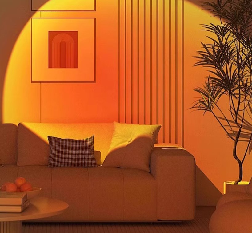 Ceiling-mounted surface-mounted sunset lights with a high-end feel, popular ambient lights, and built-in adjustable Angle afterglow ambient spotlights-海智集-