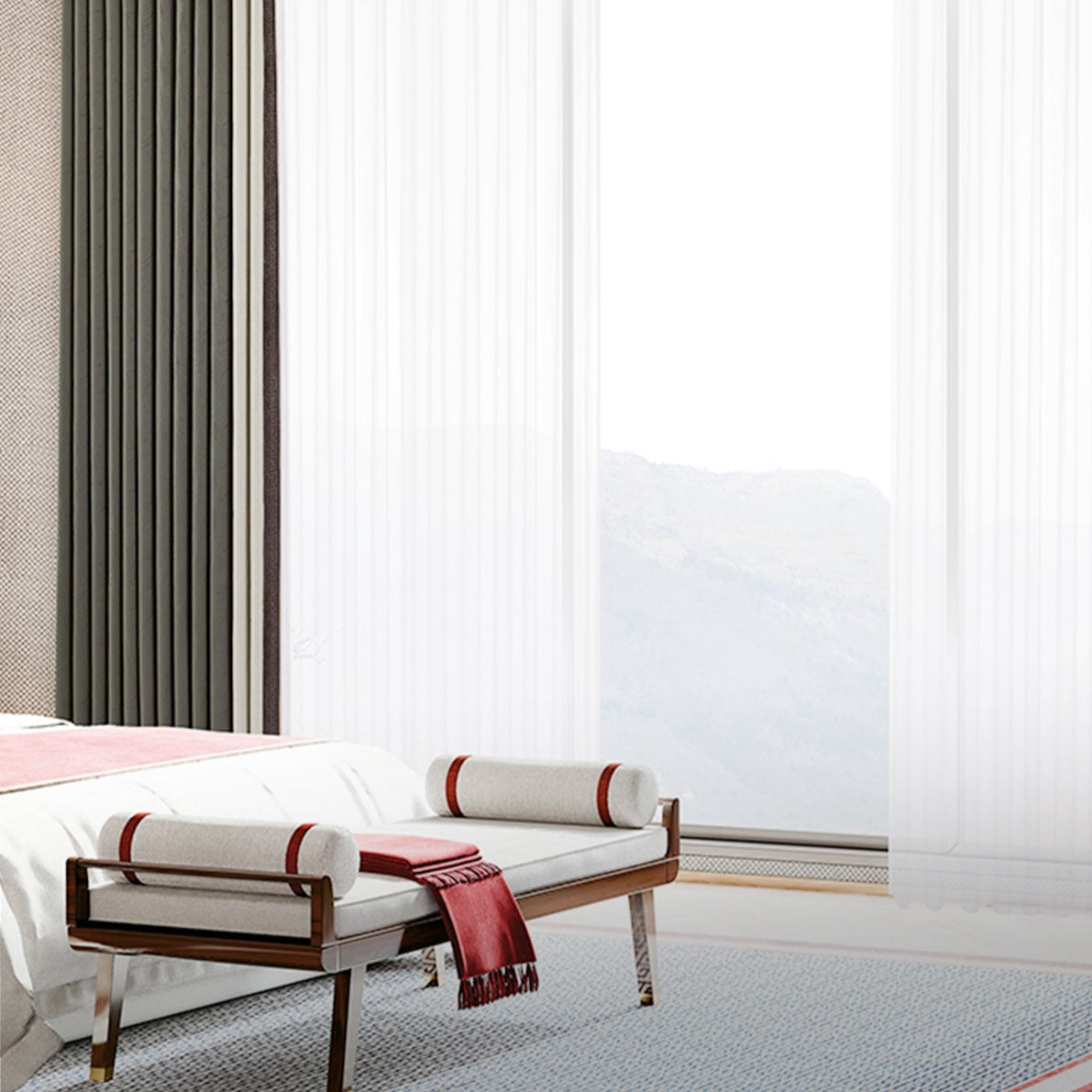 Shuyi Screen Curtains: The soft light transmission feature creates comfortable and natural light-海智集-