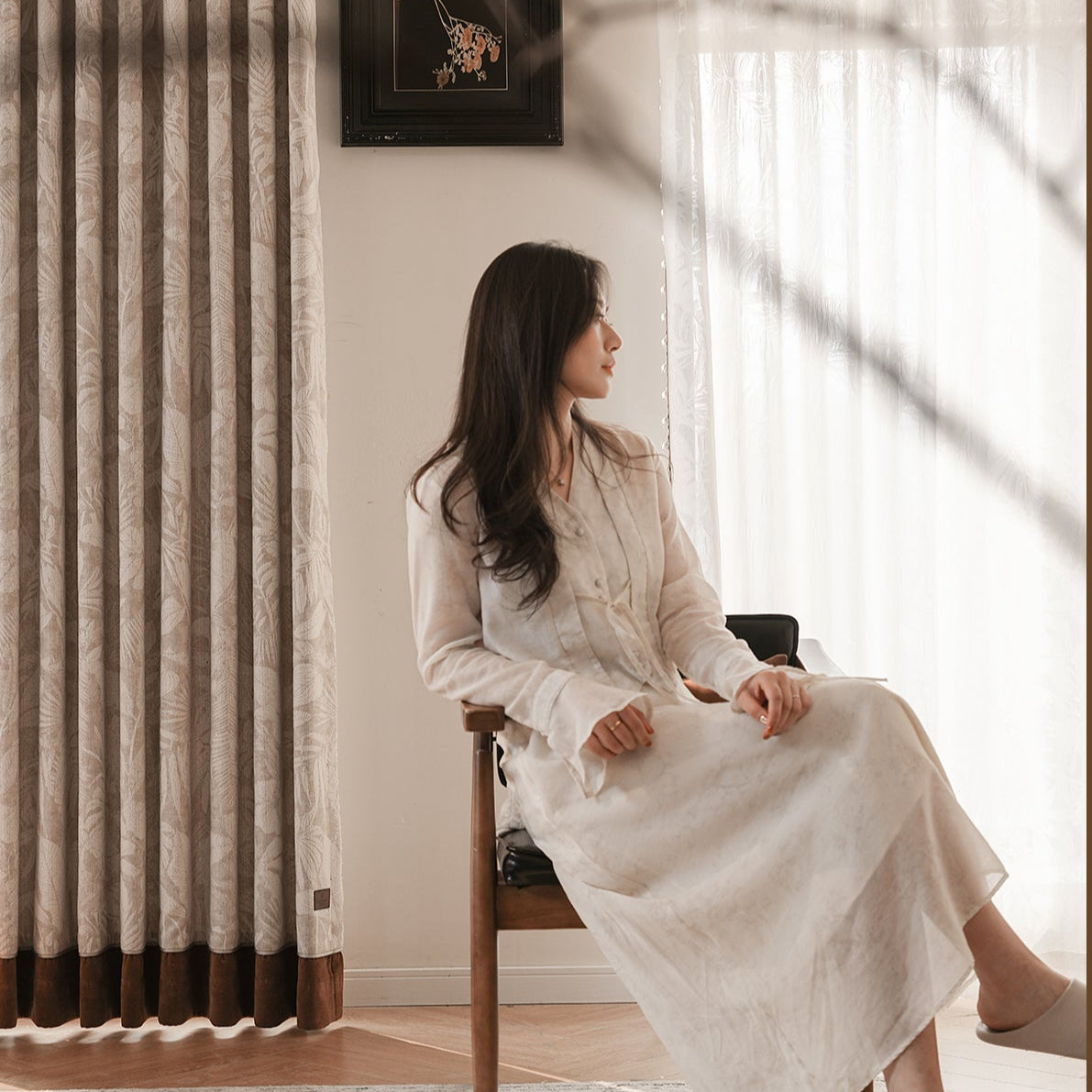 Misty Forest Fairyland Curtain:the artistry of color-woven jacquard meets superior light-blocking performance, softness, and an exquisite drape-海智集-