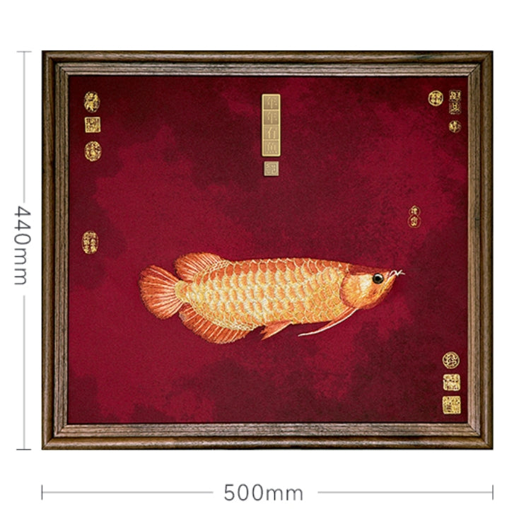 Decorative Art-Golden Dragon Fish Scroll 1-海智集-