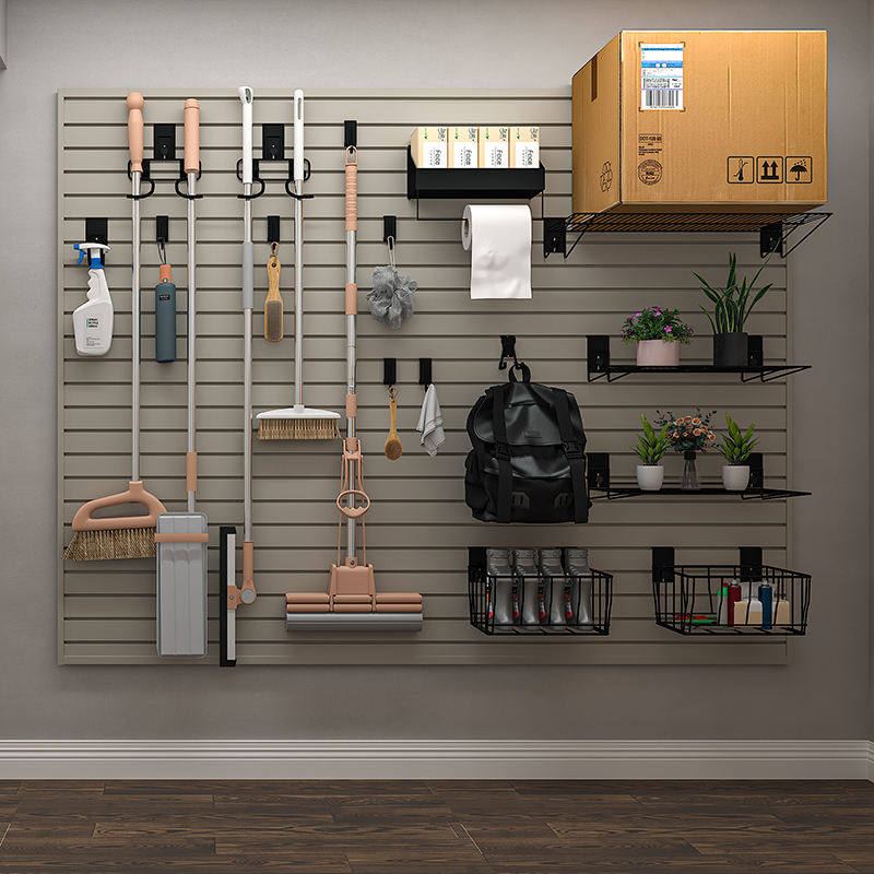 Garage Wall and Home Storage System Wall Board Interior Design Custom Easy to Install Wpc Slat Wall Panels