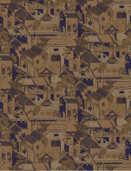 Garden charm Wallpaper: The harmonious atmosphere created by the embroidered wall fabric-海智集-
