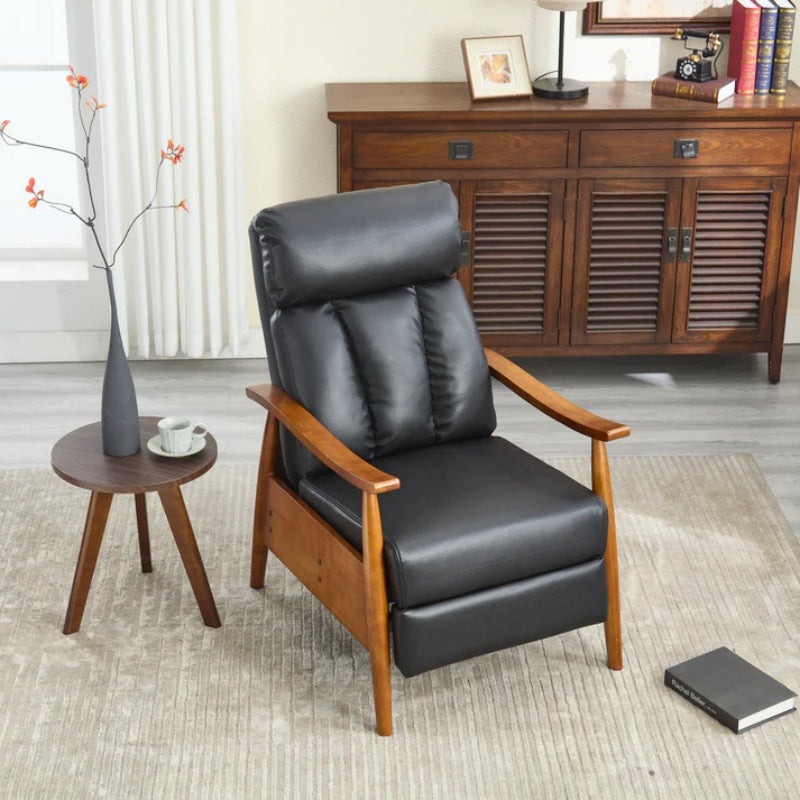 COOLMORE Wood Frame Armchair, Modern Accent Chair Lounge Chair for Living Room-海智集-Default-