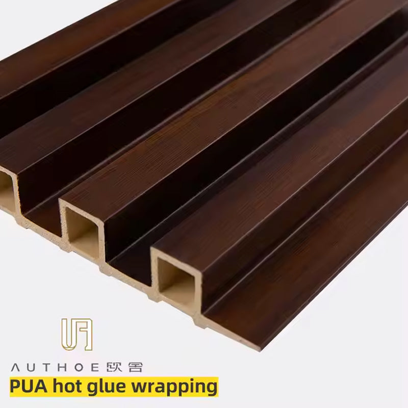 Decorative Concrete Wood Wall Art Decor Panel Pvc 3d Wall Paper Panel Ceiling Interior Wpc Fluted Wall Panel-海智集-