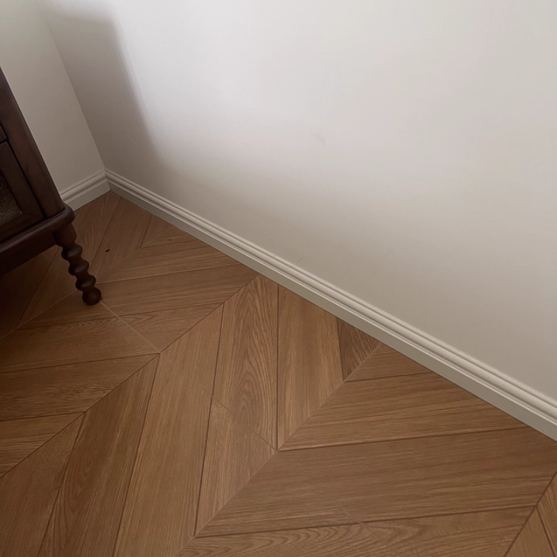Spc Flooring Plastic Wood Rose Gold Pvc Skirting Board Waterproof Hospital Metal Sheet