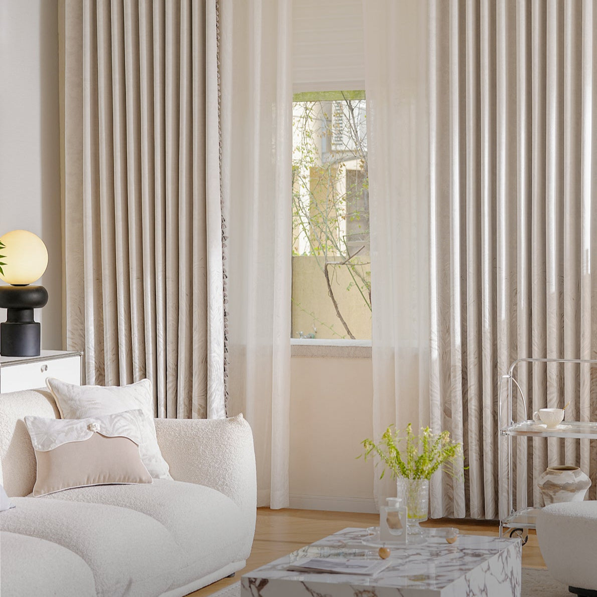 Tian Guang Yun Ying Curtains: Anti-wrinkle, no need for ironing, machine washable, and easy to maintain-海智集-