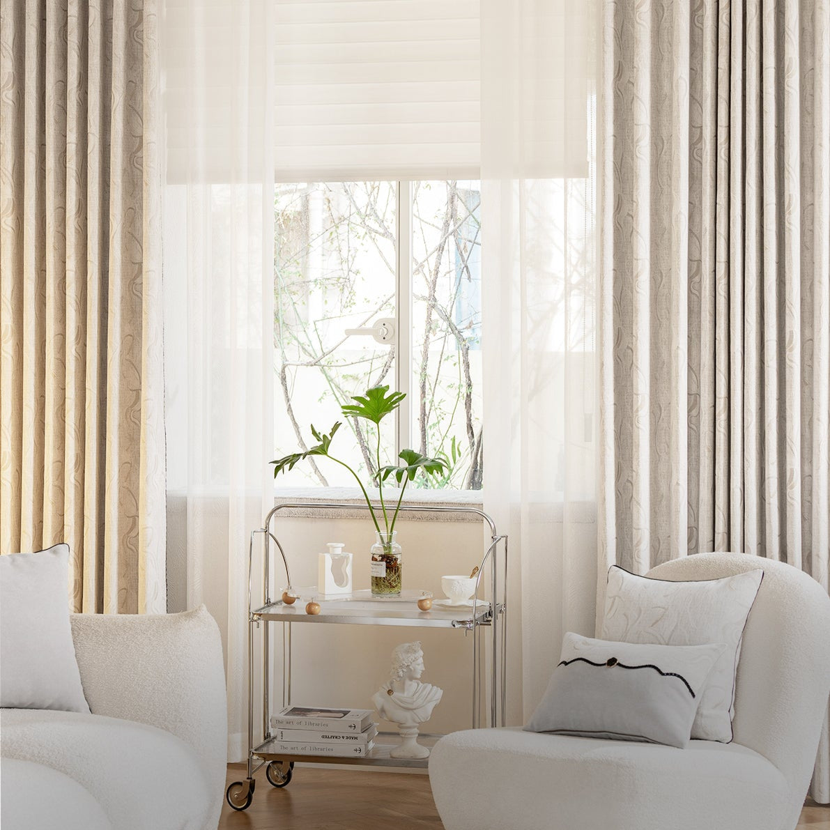 Su Jie Ya Zhu Curtains: The skin-friendly touch of suede Chenille adds a warm texture to creative Spaces-海智集-