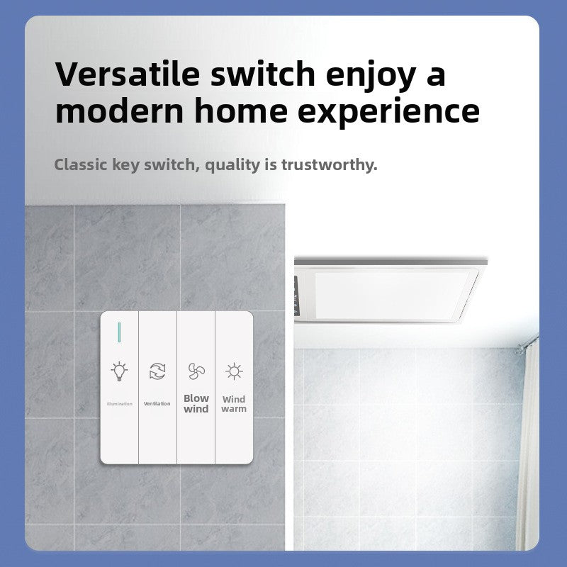 Integrated Ceiling Bathroom Heater with Exhaust Fan, Bathroom Heater Fan, Electric Heater, Heating Lamp, All-in-One Lighting-Kitchen & Bathroom-海智集-Key Switches-300X600-