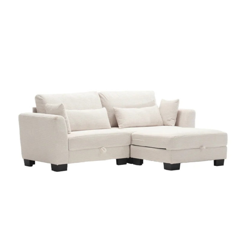 UNITED Modular Sectional Sofa L Shaped Modular Couch with Reversible Chaise Modular Sofa Sectional Couch with Storage Seats-海智集-Default-