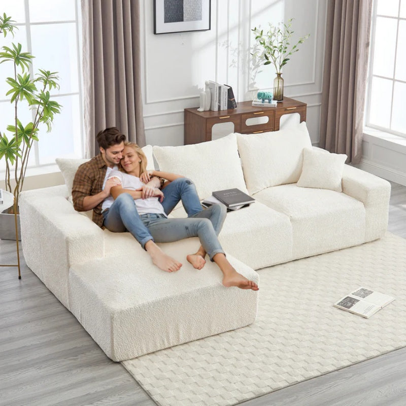 UNITED WE WIN Stylish fabric, excellent touch, L-shaped design, intimate comfort, large seated depth, free stretch, random combination, flexible, full compression, no installation of the sofa-海智集-Default-